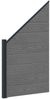vidaXL zaunset 6 pcs 965 x 186 cm WPC und Aluminium Grau 3429406 Bild 5