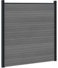 vidaXL zaunset 6 pcs 965 x 186 cm WPC und Aluminium Grau 3429406 Bild 4