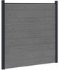 vidaXL zaunset 6 pcs 965 x 186 cm WPC und Aluminium Grau 3429406 Bild 3
