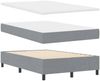 vidaXL Boxspringbett mit Kopfteil Hellgrau 120 x 200 cm Stoff 3344135 Bild 4