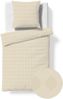 Fleuresse Jacquard Bettwäsche uni 155x220 Tropfen beige porzellan 454620-9050 Bild 2