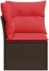 vidaXL Garten-Ecksofa mit Kissen Braun Poly Rattan 366239 Bild 3