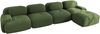 Modulares Ecksofa aus Cord 388x178x75 cm mit 32D Schaum und ergonomischem Design, grün Bild 5