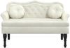 vidaXL Sitzbank mit Kissen Creme 120,5x65x75 cm Samt 372147 Bild 3