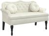 vidaXL Sitzbank mit Kissen Creme 120,5x65x75 cm Samt 372147 Bild 2