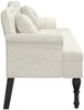 vidaXL Sitzbank mit Kissen Creme 120,5x65x75 cm Samt 372147 Bild 4