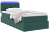vidaXL Bett mit Stauraum und LED mit LED Dunkelgrün 100 x 200 cm Samt 3371376 Bild 3