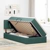 vidaXL Bett mit Stauraum und LED mit LED Dunkelgrün 100 x 200 cm Samt 3371376 Bild 4