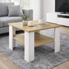 VCM Beistelltisch & Couchtisch Disalo 921266 Weiß / Honig-Eiche H. 44 x B. 55 x T. 55 cm Bild 3