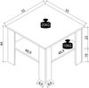 VCM Beistelltisch & Couchtisch Disalo 921266 Weiß / Honig-Eiche H. 44 x B. 55 x T. 55 cm Bild 5