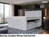 MEBLINI Boxspringbett DUKE 140x200 cm mit Bettkasten - H3/Hellgrau Samt Polsterbett - Doppelbett mit Topper & Taschenfederkern-Matratze Bild 4