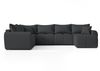 AX LIVING Malatya U XL Wohnlandschaft U Form XXL Ecksofa Dunkelgrau L Bild 3
