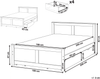 Bett mit 4 Schubladen Kiefernholz DAUPHIN 180 x 200 cm Hellbraun Bild 2