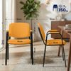 CLP 4er Set Stapelstühle Ken Pro Stoffbezug gepolstert mit Armlehnen bis 150 kg,orange Bild 2