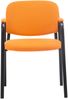 CLP 4er Set Stapelstühle Ken Pro Stoffbezug gepolstert mit Armlehnen bis 150 kg,orange Bild 4