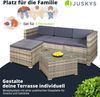 Juskys 'Punta Cana' Lounge, Polyrattan , Grau | Dunkelgrau, M Bild 3