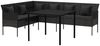 vidaXL 2-tlg. Garten-Essgruppe mit Kissen Schwarz Poly Rattan 362338 Bild 3