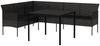 vidaXL 2-tlg. Garten-Essgruppe mit Kissen Schwarz Poly Rattan 362338 Bild 4