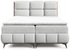 Boxspringbett Schlafzimmerbett CHARLIE PREMIUM 180x200cm Stoff Fibi Hellgrau Bild 3