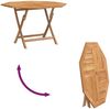 Gartentisch Klappbar, Balkontisch 110 x 110 x 75 cm Massivholz Teak Bild 5