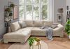 Ecksofa modern Schlafsofa Eckcouch Polsterecke L-Form Ottomane links Cord Beige Bild 2