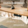 Ergotopia Desktopia One I Elektrisch höhenverstellbarer Schreibtisch I Tischplatte: 180x80cm, Nussbaum Dekor I Gestell Schwarz I Top Preis-Leistung Bild 3