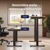 Ergotopia Desktopia One I Elektrisch höhenverstellbarer Schreibtisch I Tischplatte: 180x80cm, Nussbaum Dekor I Gestell Schwarz I Top Preis-Leistung Bild 4