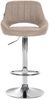 CLP 2er Set Barhocker Milet Stoffbezüge höhenverstellbar drehbar mit Rückenlehnen,taupe Metall in Chromoptik Bild 4