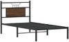 Einzelbettgestell Design für Erwachsene ohne Matratze Braun Eiche 90x200 cm Holzwerkstoff d4201e Bild 3