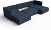 AX LIVING Sofa U Form mit Schlaffunktion Veliro U Blau, 345 cm breit Bild 5