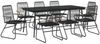 vidaXL 9-tlg. Garten-Essgruppe Schwarz PVC Rattan 3060272 Bild 3