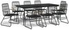 vidaXL 9-tlg. Garten-Essgruppe Schwarz PVC Rattan 3060272 Bild 2