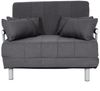 Mendler Schlafsessel, Klappsessel Schlafsofa Gästebett Relaxsessel, Liegefläche 186x97 cm ~ Stoff/Textil dunkelgrau Bild 5