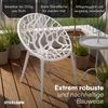 STEELSØN 'Quanta' Gartenstuhl, weiß, Kunststoff, wetterfest und UV-beständig, Balkonstuhl stapelbar, bis 120 kg belastbar, 6er Set Bild 3