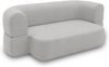 DOMO. collection Sofa 700 019, 2-Sitzer Schlafsofa, Ovale Form, Schlaffunktion, Inklusive Nierenkissen, Federkern Polsterung, 2er Couch, 208 x 115 x 78 (BxTxH), grau Bild 2