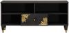 vidaXL TV-Schränk mit Regal Schwarz 100 x 33 x 46 cm Massivholz Mango 4018824 Bild 3