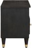 vidaXL TV-Schränk mit Regal Schwarz 100 x 33 x 46 cm Massivholz Mango 4018824 Bild 4