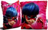 Miraculous Mädchen-Kissen Ladybug 40x40 cm großes Deko-Kissen Auto-Kuschel-Kissen Zierkissen Schmusekissen Kopfkissen Wende-Kissen Marinette Adrien Agreste Lady Bug Cat Noir Paris zur Bettwäsche Bild 4