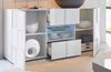 Dmora Kommode Zerba, Wohnzimmerbuffet, Wohnzimmer-Sideboard, Moderne Küchen-Speisekammer, Made in Italy, 181x43 h84 cm, Glänzendes Weiß Bild 4