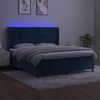 vidaXL Boxspringbett mit Matratze & LED Dunkelblau 160x200 cm Samt 3139575 Bild 3