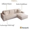 Beautysofa Ecksofa PARYS L, Polstersofa aus Cordstoff, mit Schlaffunktion Bild 4