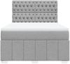vidaXL Boxspringbett mit Matratze Hellgrau 140x190 cm Stoff 3291670 Bild 4
