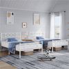 Yaheetech Bettgestell Metallbett mit Lattenrost, mit Kopfteil, Metall weiß, 90x200 cm Bild 2