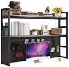 GarveeMore Mehrzweckregal Schreibtischregal, 3-stöckiger Schreibtisch,Metallregal,belastbar bis zu 50 kg,95x25x93cm Bild 4