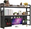 GarveeMore Mehrzweckregal Schreibtischregal, 3-stöckiger Schreibtisch,Metallregal,belastbar bis zu 50 kg,95x25x93cm Bild 5