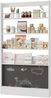 Bilderbuchregal, Ausstellregal, Bücherregal, Kinderzimmer Bücherregal, 4-ebiges Aufbewahrungsregal + bemalbares Schwarzbord, Kippschutz/Platz sparen, Bücherregal hinter der Tür, 100*10*180cm Bild 5