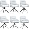 vidaXL Drehstuhl Esszimmer 6 pcs Kunstleder Weiß 59 x 59,5 x 90 cm 3428270 Bild 2