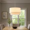 Smart LED Pendelleuchte, Textil beige, H 150 cm Bild 5