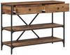 vidaXL Konsolentisch mit Schubladen Braun 100 x 34,5 x 75 cm Holz 871304 Bild 5