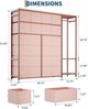 GarveeMore Kommode mit 16 Schubladen,30 x 142 x 132 cm, Aufbewahrungsschrank, Stahl, MDF, Vliesstoff, für Schlafzimme Bild 2